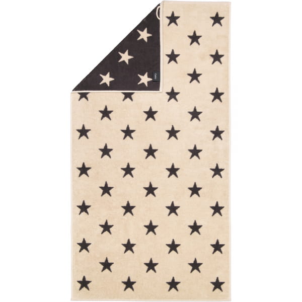 Cawö Handtücher NEW STARS Sterne groß 6260 - Farbe: beige/basalt - 37 - Duschtuch 70x140 cm