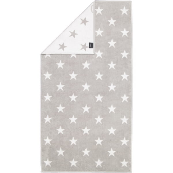Cawö Handtücher NEW STARS Sterne groß 6260 - Farbe: platin/weiß - 76 - Duschtuch 70x140 cm