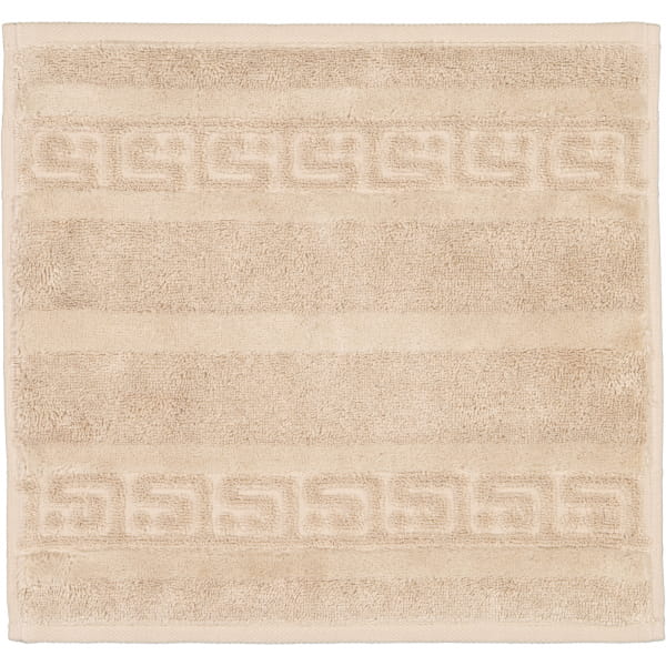 Cawö - Noblesse Uni 1001 - Farbe: 375 - sand - Seiflappen 30x30 cm
