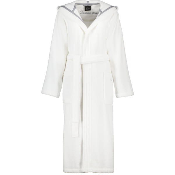 Cawö Home Bademantel Sauna Time Damen Kapuze 832 - Farbe: weiß - 67 - XS