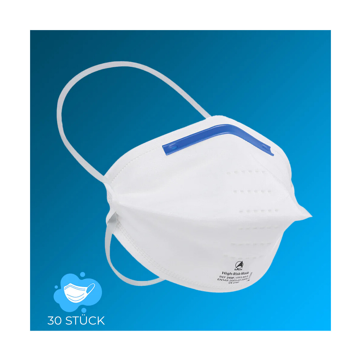DACH High-Risk-Maske, FFP3 NR D Typ IIR 30
