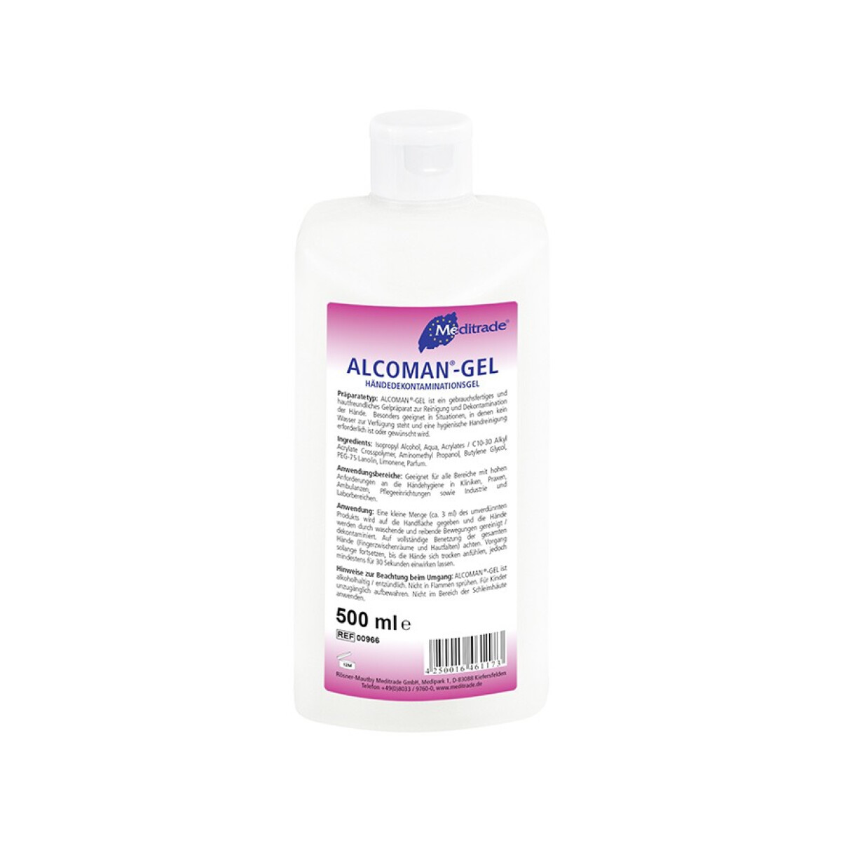 Alcoman Gel Händedesinfektion 500ml