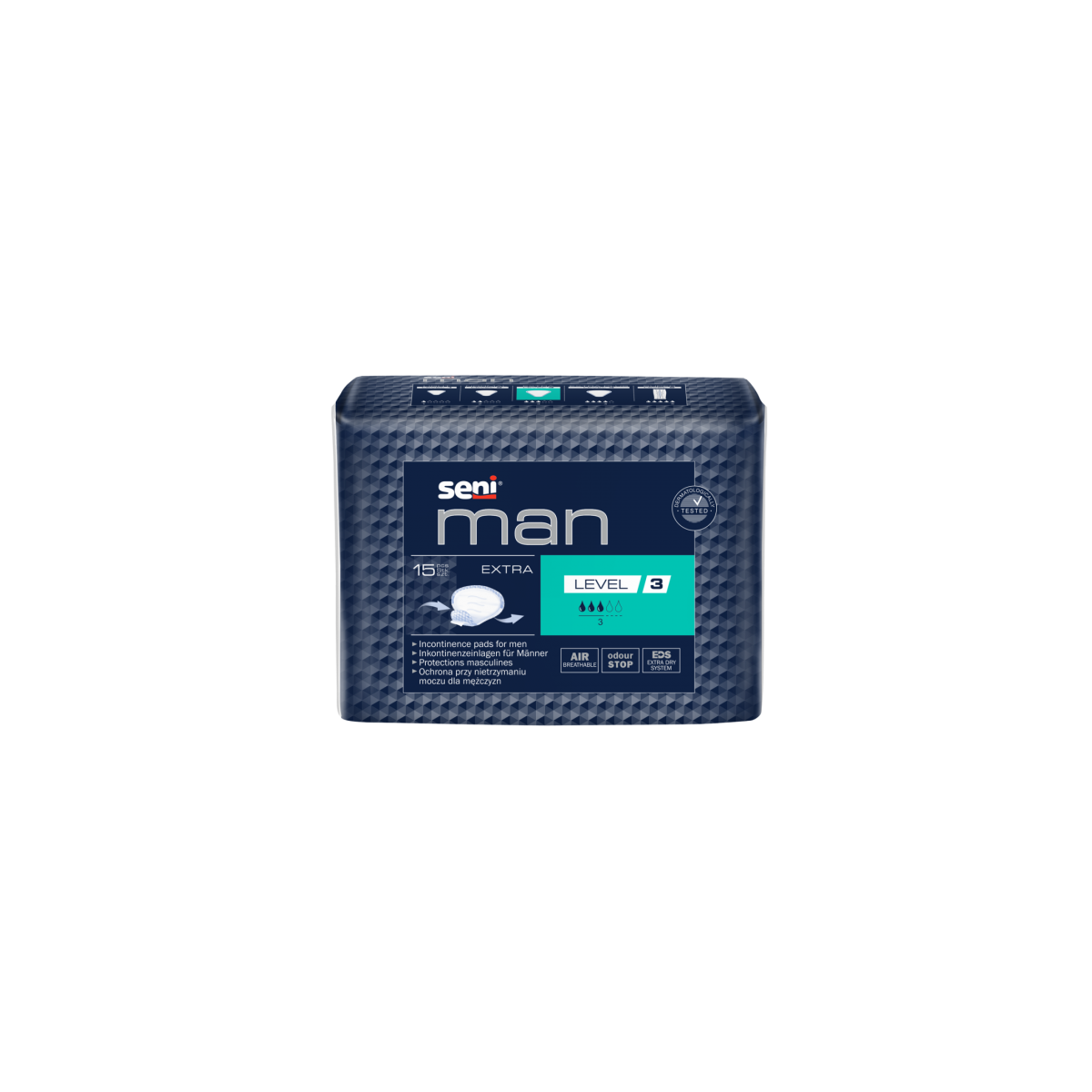 Seni Man atmungsaktive Inkontinenzeinlagen für Männer Light Level 1 15 Stück