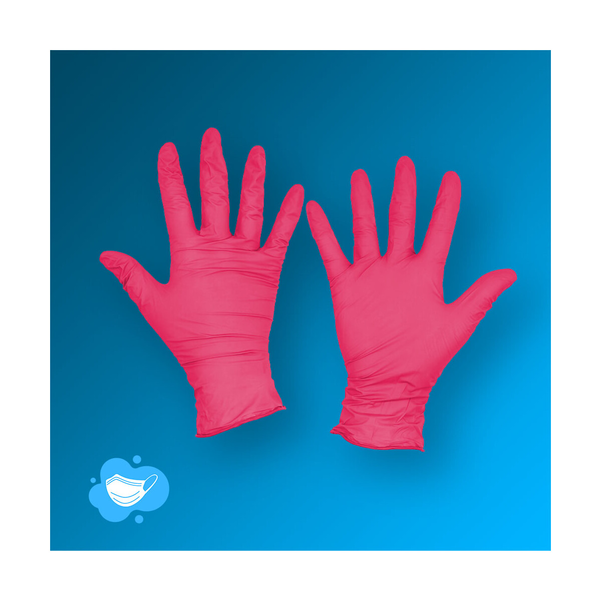 Nitril Handschuhe Rot Unigloves Pearl, 100 Stück puderfrei L