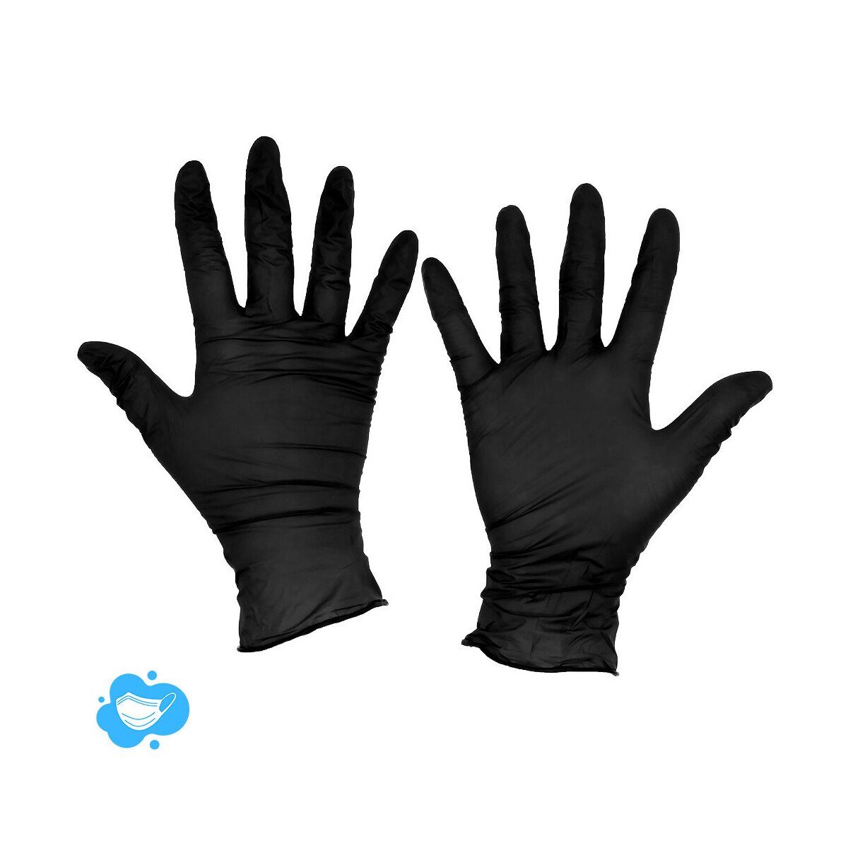 Nitril Handschuhe Schwarz Unigloves Pearl, 100 Stück puderfrei M