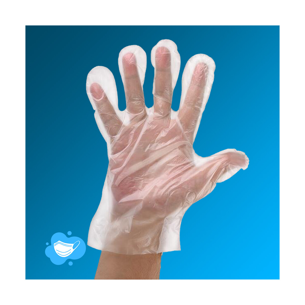 PE Einweghandschuhe transparent von NITRAS - 100 Stück je Box Herren