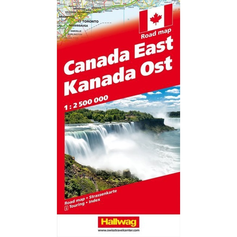 Hallwag Strassenkarten / Kanada Strassenkarte Ost / Canada East 1:2.5 Mio, Karte (im Sinne von Landkarte)