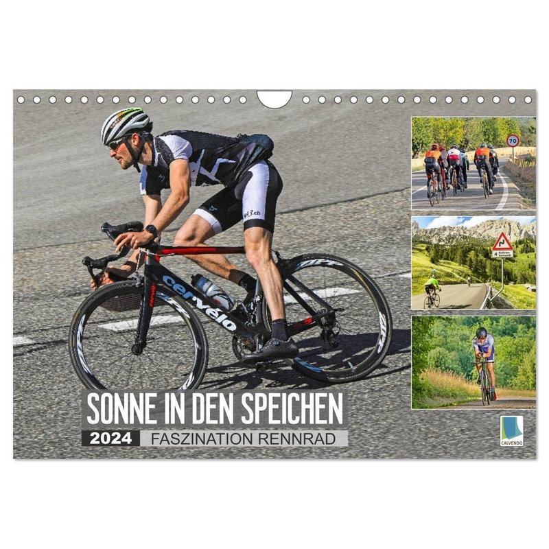Sonne In Den Speichen - Faszination Rennrad (Wandkalender 2024 Din A4 Quer), Calvendo Monatskalender