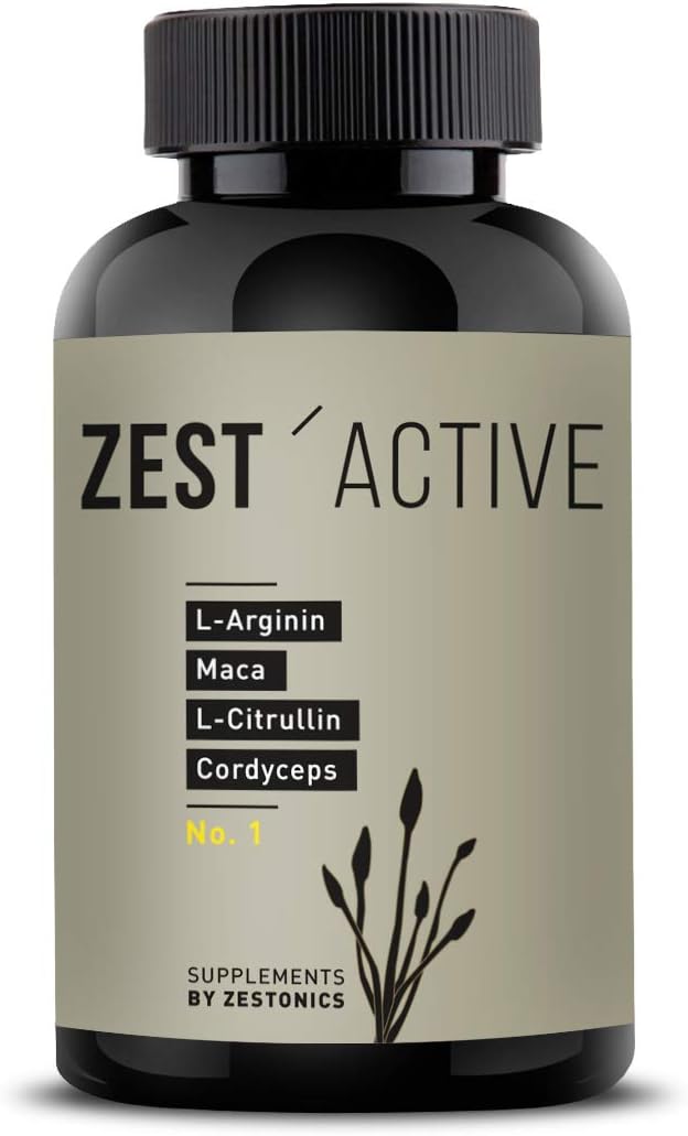ZEST'ACTIVE – Arginin + Maca + Citrullin + Cordyceps – 120 Kapseln