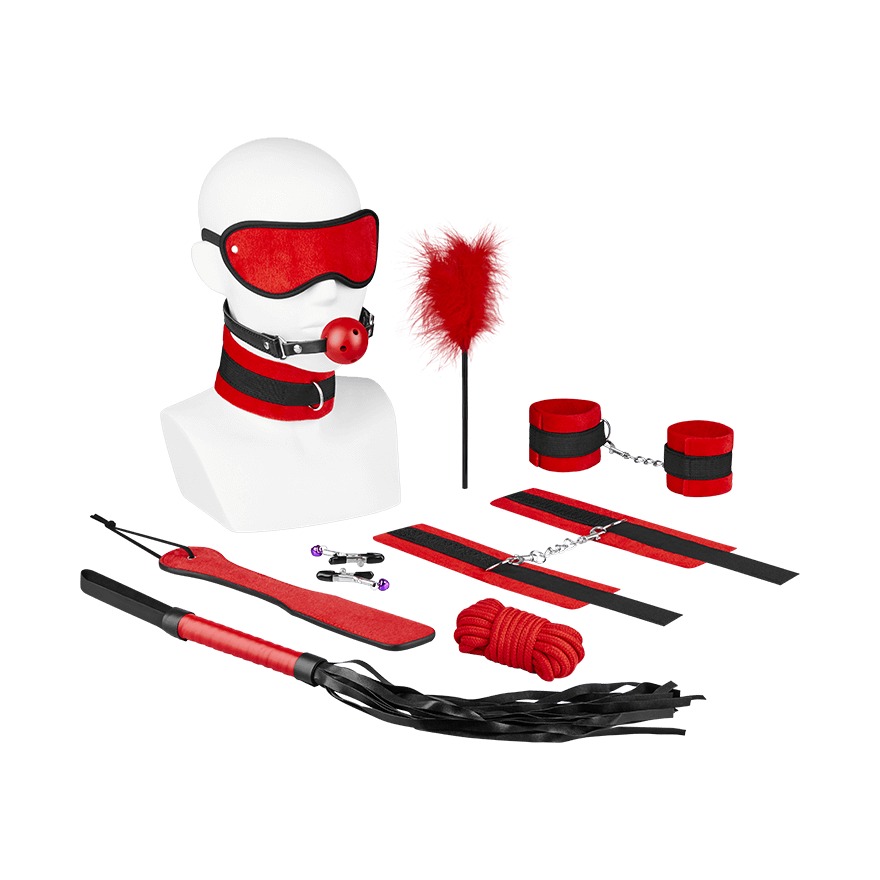Plüschiges BDSM-Set, 10 Teile