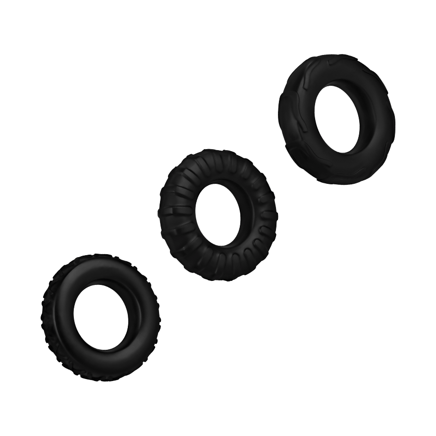 Penisring-Set aus Silikon, 3 Teile, 2 - 5 cm