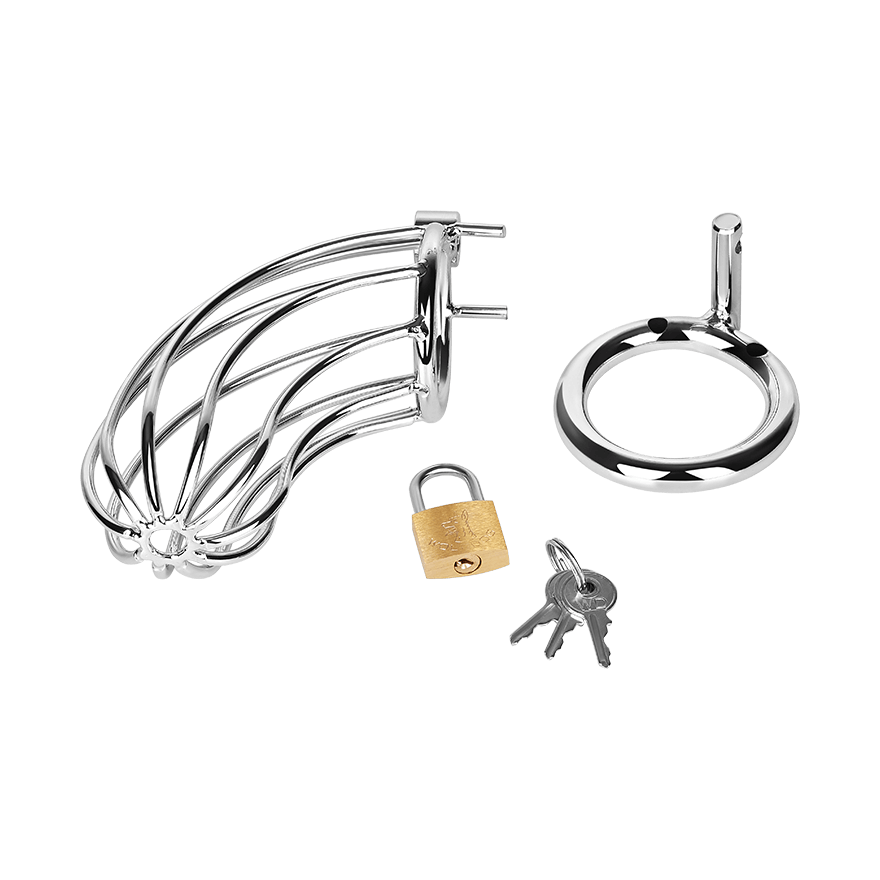 Peniskäfig aus Metall, inkl. Schloss, 12,5 cm