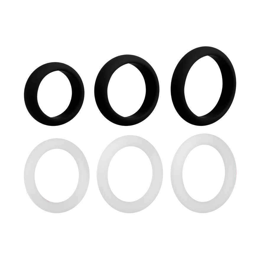 Penisring-Set aus Silikon, 3,5 - 5,1 cm