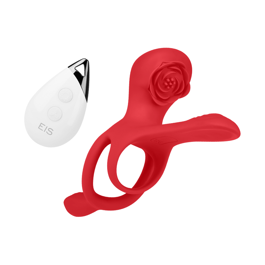 Penisring mit rosenförmigem Klitorisreizer, 3,4 cm