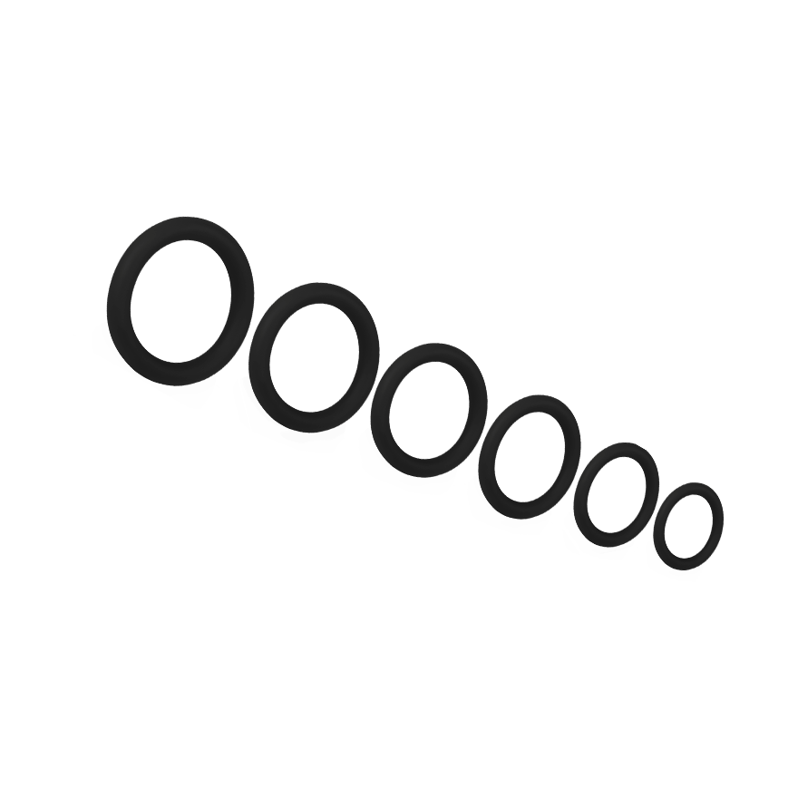 6-teiliges Penisring-Set aus Silikon