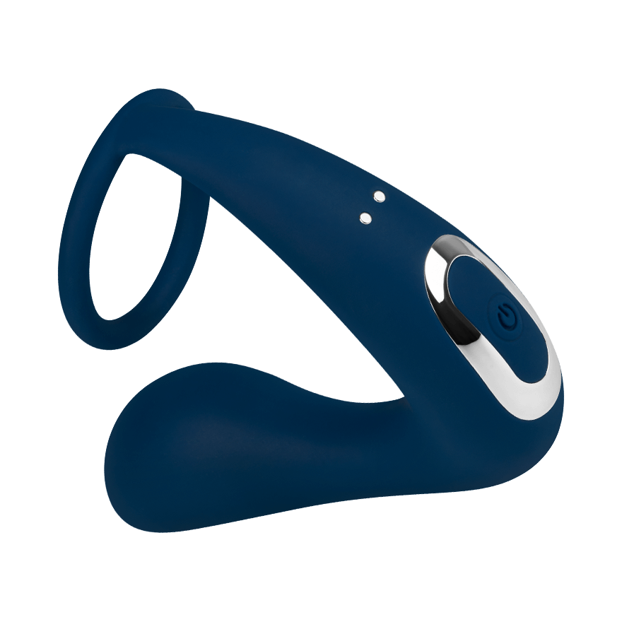 Silikon-Analvibrator mit integriertem Penisring, 12 cm