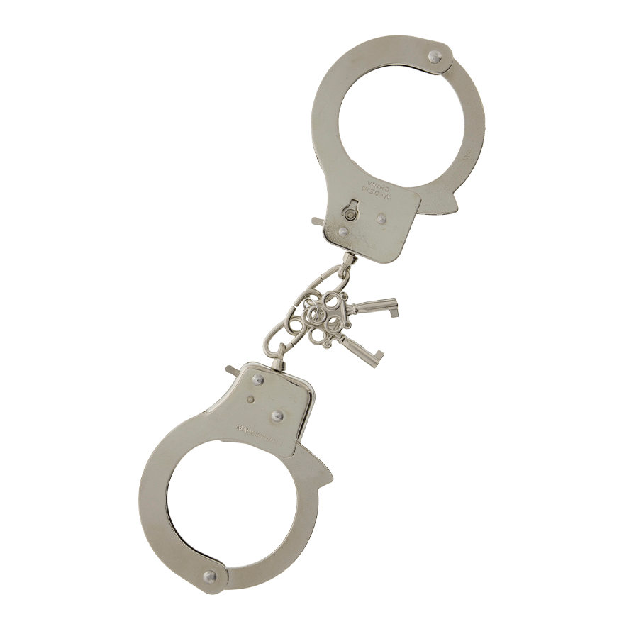 Metall-Handschellen mit 2 Schlüsseln