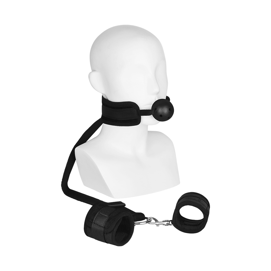 Mouthgag With Cuffs, 2 Teile