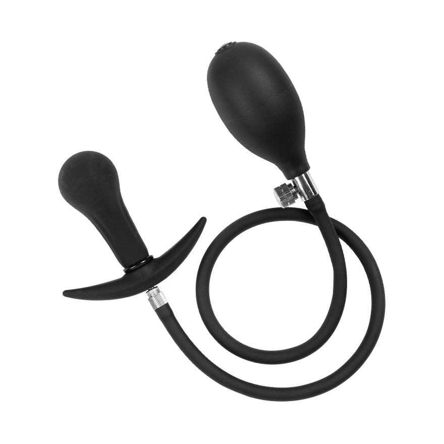 Latex Play - Inflatable Anal Plug with Pump, 8 cm