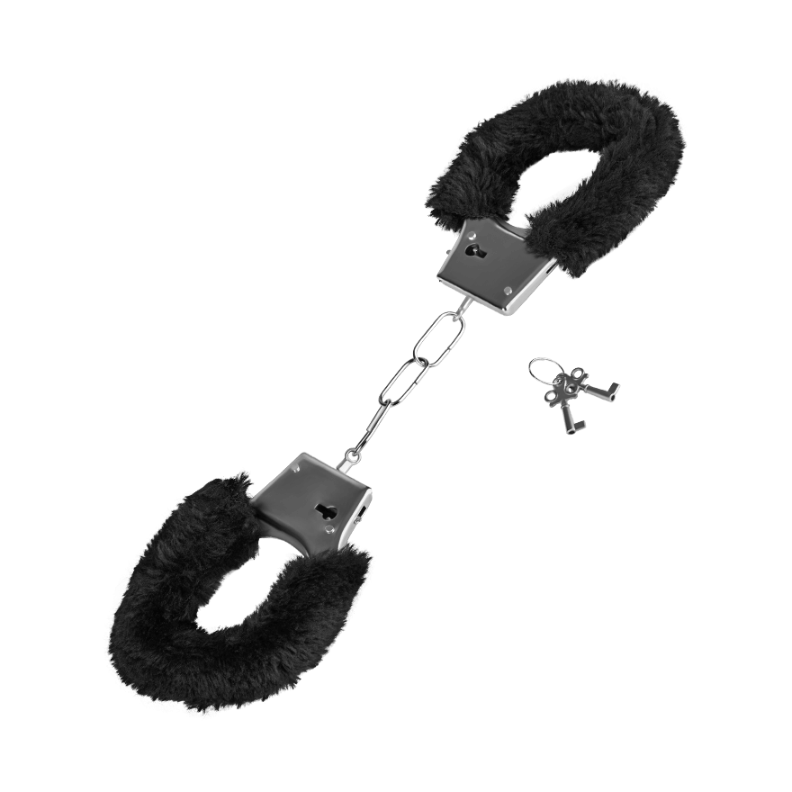 Metall-Handschellen mit Plüsch