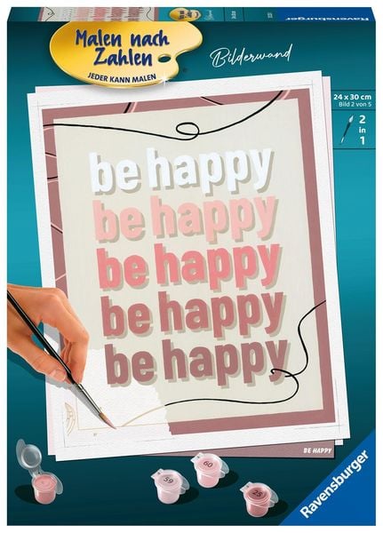 Ravensburger Malen nach Zahlen 20233 – Be Happy – ab 12 Jahren