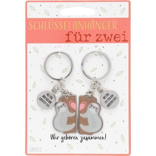 'Paar-Schlüsselanhänger ''Faultier'''