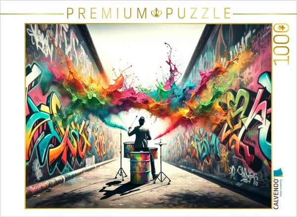 CALVENDO Puzzle Urban Beats: Graffiti Rhythms | 1000 Teile Lege-Größe 64x48cm Foto-Puzzle für glückliche Stunden