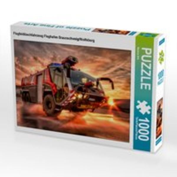 CALVENDO Puzzle Flugfeldlöschfahrzeug Flughafen Braunschweig/Wolfsburg 1000 Teile Lege-Größe 64 x 48 cm Foto-Puzzle Bild von Markus Will