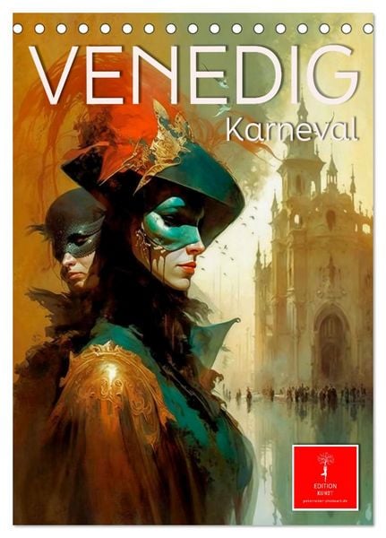 Venedig Karneval (Tischkalender 2026 DIN A5 hoch), CALVENDO Monatskalender