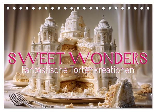 Sweet Wonders. Fantastische Tortenkreationen (Tischkalender 2026 DIN A5 quer), CALVENDO Monatskalender