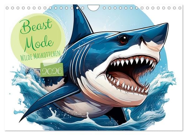 Beast Mode - Wilde Maskottchen (Wandkalender 2026 DIN A4 quer), CALVENDO Monatskalender
