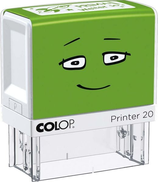 COLOP NIO School Motivations-Stempel, Prima weiter so, Abdruckfarbe smooth green, 38 x 14mm