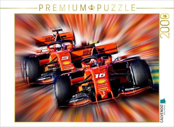 'CALVENDO Puzzle Forza Ferrari - die ''Roten'' sind Italiens große Leidenschaft | 2000 Teile Lege-Größe 90x67cm Foto-Puzzle für glückliche Stunden'