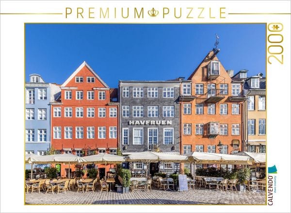 CALVENDO Puzzle Nyhavn Uferpromenade | 2000 Teile Lege-Größe 90x67cm Foto-Puzzle für glückliche Stunden