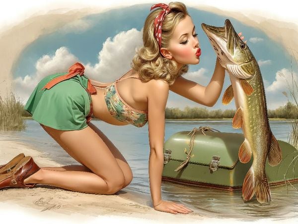 CALVENDO Puzzle Da denkt so mancher - hier möchte ich der Fisch sein | 1000 Teile Lege-Größe 64x48cm Foto-Puzzle für glückliche Stunden