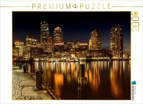 CALVENDO Puzzle Boston Skyline | 2000 Teile Lege-Größe 90x67cm Foto-Puzzle für glückliche Stunden