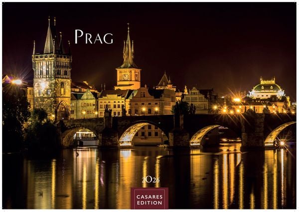 Prag Kalender 2026 – Wandkalender | Fotokalender 24x35cm - Hochwertige Fotos von Prags bekanntesten Bauwerken, historischen Plätzen und malerischen Ec