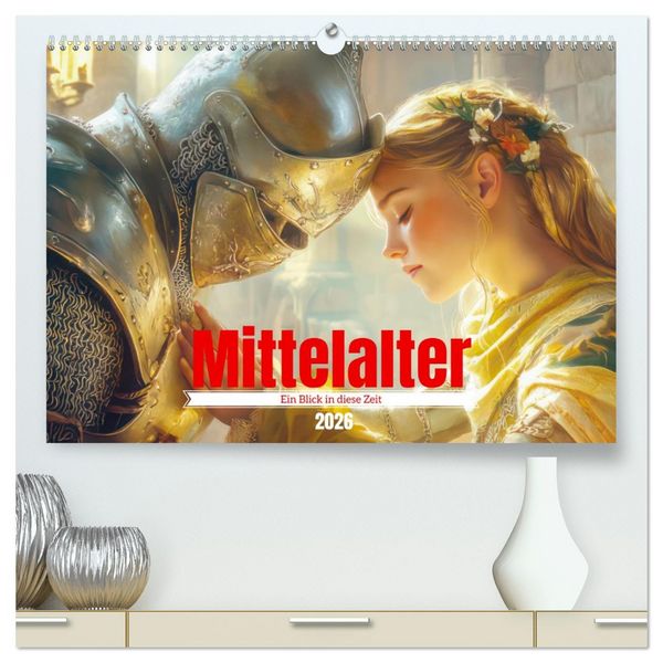 Mittelalter - Ein Blick in diese Zeit (hochwertiger Premium Wandkalender 2026 DIN A2 quer), Kunstdruck in Hochglanz