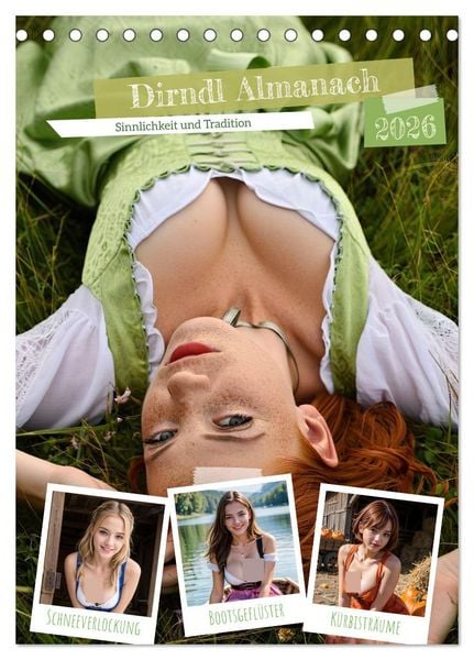 Dirndl Almanach (Tischkalender 2026 DIN A5 hoch), CALVENDO Monatskalender