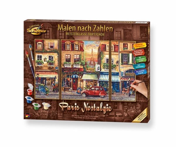 Malen nach Zahlen - Paris Nostalgie (Triptychon)