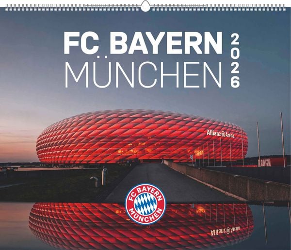 FC Bayern München 2026 Wand-Kalender - Fußball-Kalender - Fan-Kalender - 60x50 - Sport