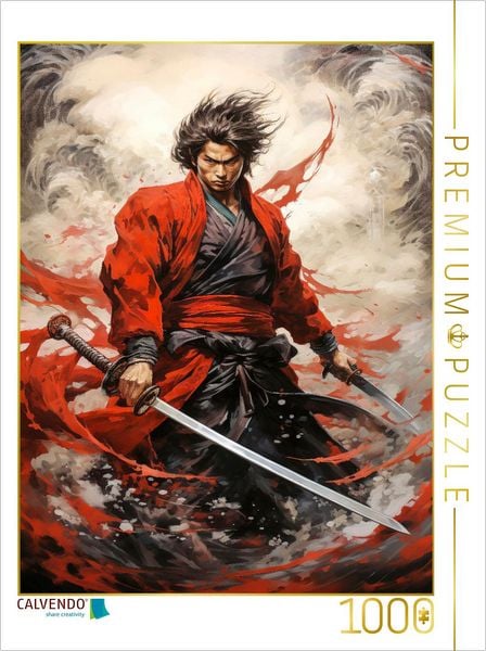 CALVENDO Puzzle Der furchtlose Samurai | 1000 Teile Lege-Größe 64x48cm Foto-Puzzle für glückliche Stunden