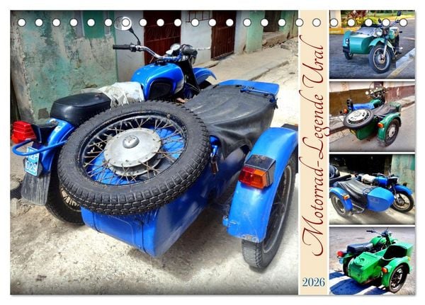 Motorrad-Legende Ural (Tischkalender 2026 DIN A5 quer), CALVENDO Monatskalender