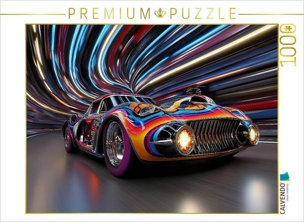 CALVENDO Puzzle Mein Auto kann tanzen. Disco-LEDs inklusive. | 1000 Teile Lege-Größe 64x48cm Foto-Puzzle für glückliche Stunden