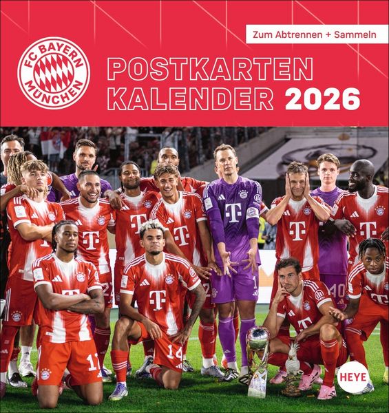 FC Bayern München Postkartenkalender 2026