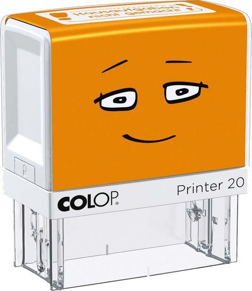 COLOP NIO School Motivations-Stempel, Hausaufgaben nicht gemacht, Abdruckfarbe shiny orange, 38 x 14mm