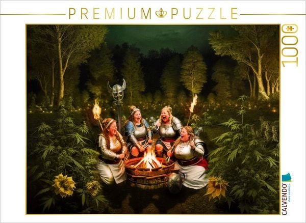 CALVENDO Puzzle Mädelsabend der Walküren (Die Edda) | 1000 Teile Lege-Größe 64x48cm Foto-Puzzle für glückliche Stunden