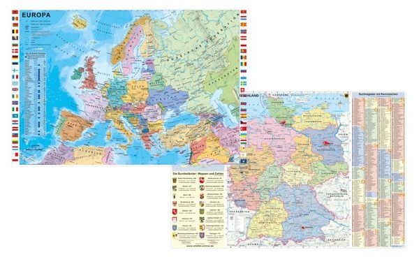 Deutschland und Europa fürs Büro - DUO-Schreibunterlage