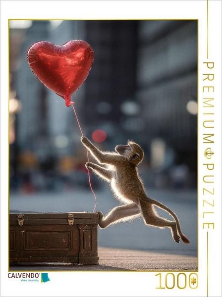 CALVENDO Puzzle Ballon-Dieb als Geschenk zu Valentinstag | 1000 Teile Lege-Größe 64x48cm Foto-Puzzle für glückliche Stunden