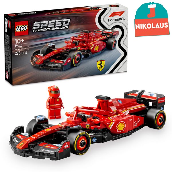 LEGO Speed Champions Ferrari SF-24 F1 Rennauto - Spielzeug Auto 77242